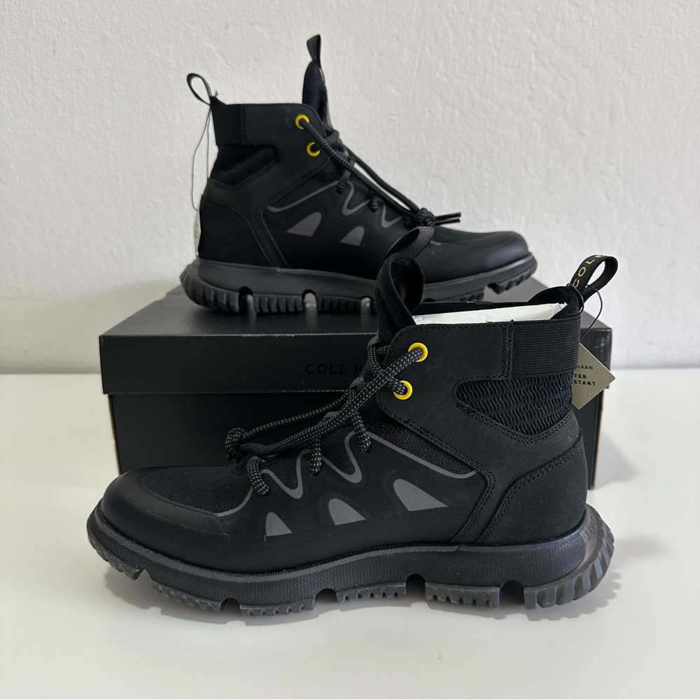 Cole Haan Men's US Size 9M Black Zerogrand City Trekker Waterproof Boots - New - Picture 4 of 11